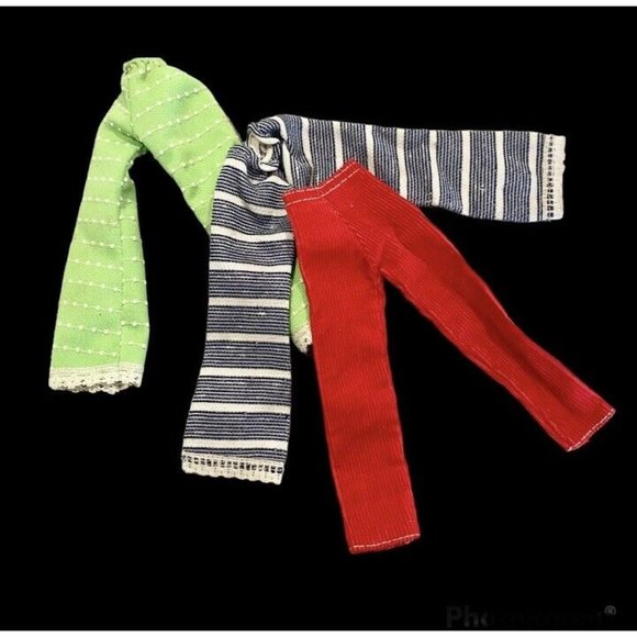 Barbie Toys Lot Of 3 Vintage Barbie Doll Clothes Pants 96s Japan